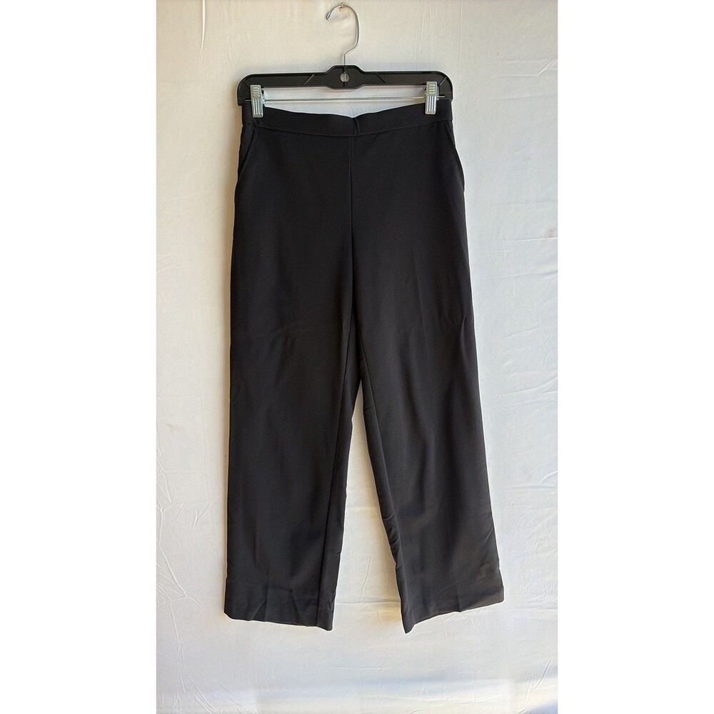 Sag Harbor Stretch Petite Black Wide Leg Dress Pants